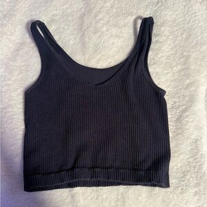 Aeropostale Dark Blue Ribbed Tank Top